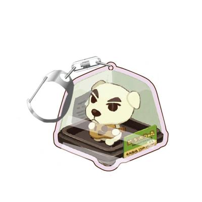 China Hot Selling Animal Forest Crossing Bass Leaf Turnip Acrylic Key Ring Chain Key Chain for sale