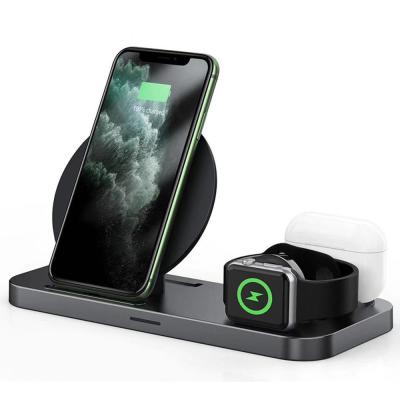 China Smart Watch 2020 3 in 1 Qi 15w fast wireless charger for apple watch iphone airpod for sale