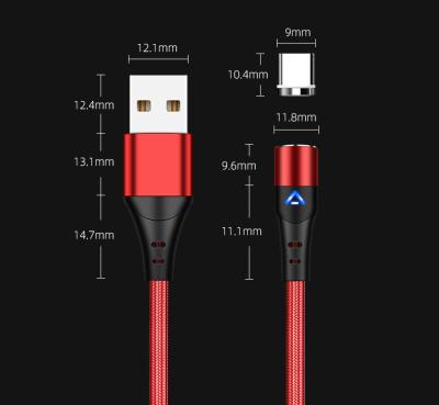 China Type-c 3A USB-C Magnet USB Magnetic IOS Fast Charging Cable for sale