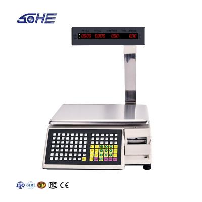 China Advanced Printing Bar Code Table Scale SHW-TMB 30kg with AC 100-240V/DC21V Power for sale