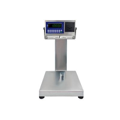 China 30kg Maximum Range LED Display Stainless Steel Waterproof Printing Platform Industry Scale for sale