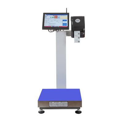 China 15 Inch LCD Display 15-500kg Seafood Processing Dock Android Print Label Scale -10-40C for sale