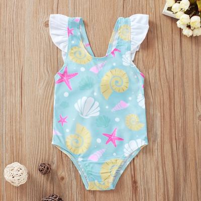 China Breathable Ruffle Bodysuits 0-3 Years Old Baby Kids Custom Big Bikini One Piece Swimwear Babies Swimsuit Bow for sale