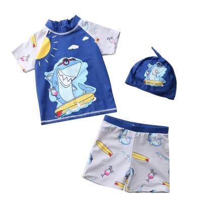 China Windproof Cartoon Breathable Long Sleeve Kids Boys Swimwear Beach Wear Swimming Suit for sale