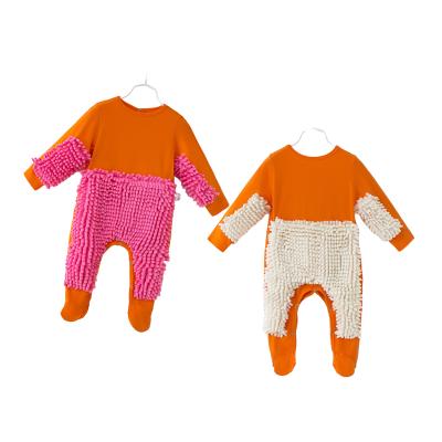 China Toddler Cotton Baby Playsuit Suit One Piece Crawling Clothes Breathable Eco-Friendly Infant Long Sleeve Mop Rompers for sale