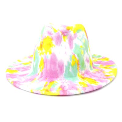 China Digital Printed Fedora Hats British Fashion Tweed Jazz Outdoor Hat For Women Men Hat for sale