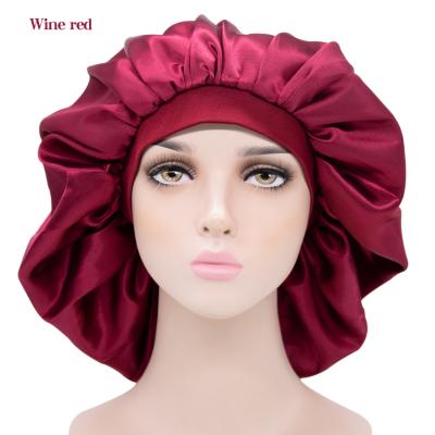 China Viable Big Nightcap Elastic Shower Hat Hairstyle Chemotherapy Hat for sale