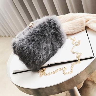 China Fashion Fashion Fur Bag Cosmetic Plush Bag Fur Cross - Body Bag for sale