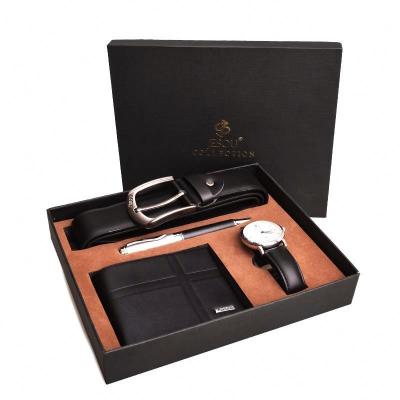 China 2020 anti-theft new high-end exquisite waterproof wallet with pen high-end men's calendar quartz watch signature gift set for sale