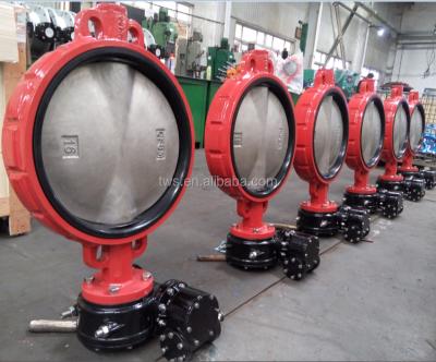 China DN400 Rubber Water Seal Butterfly Valve Symbol Wafer Type for sale