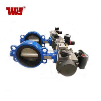 China General Alibaba China factory DN500 PN10/16 pneumatic wafer butterfly valve for water for sale