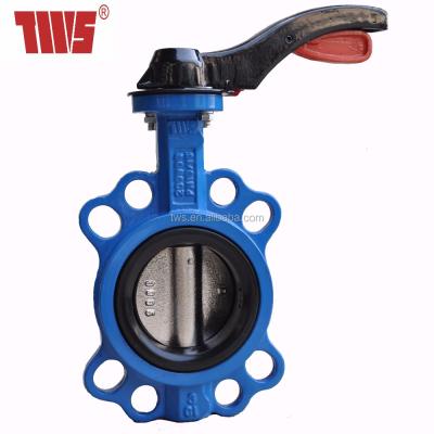 China Water System Quick-install Butterfly Valve Wafer Type Iron Body With Rubber Seal for sale