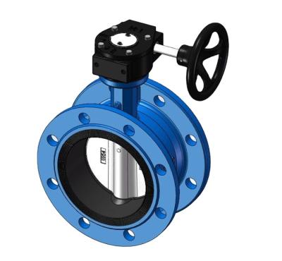 China General 3 316 Inch DN150 ANSI CL150# Stainless Steel Disc Seal EPDM Soft Seat Double Flange Butterfly Valve With Worm Gear for sale