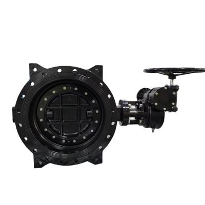 China General standard F4 metal laid dn500 PN16 14 series eccentric butterfly valve with long worm gear structure for sale