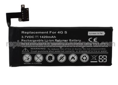 China 3.7 Volt 1420mAh Original apple iphone 4 battery replacement , cell phone repair parts for sale