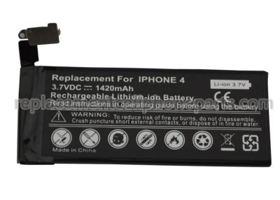 China 1420Mah Apple Rechargeable Battery for iphone 4g replacement parts for sale