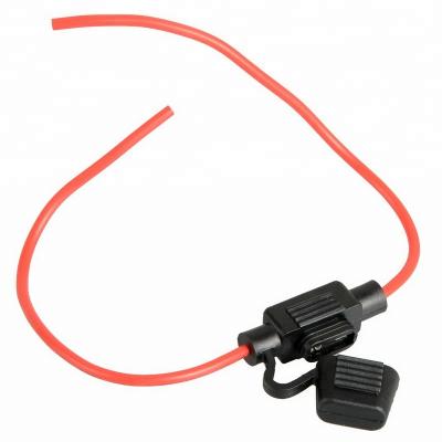 China Free Shipping Wholesale Automotive Waterproof Fuse Holder 32 Volts 3 Amp Integrated Fuse Holder With 18gauge Red Wire, 30cm Long for sale