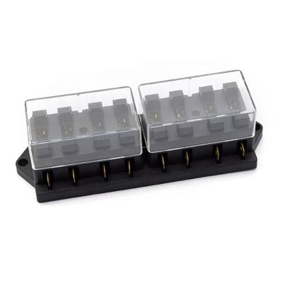 China Standard Automotive Circuit Fuse 8 Way ATO Blade Fuse Box Block ATO Blade Holder 12V 24V 32V DC With 10pcs Blade Fuse For Car/Boat/Marine/Tricycle for sale