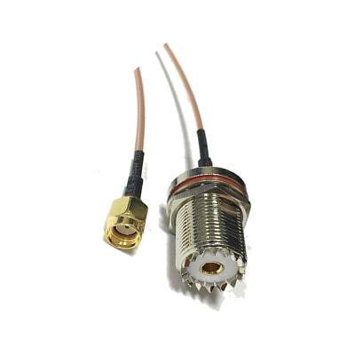 China New Arrival Multimedia RMEC Female Bulkhead BNC To RP-SMA Male RF Coaxial Cable RG178 Brown for sale