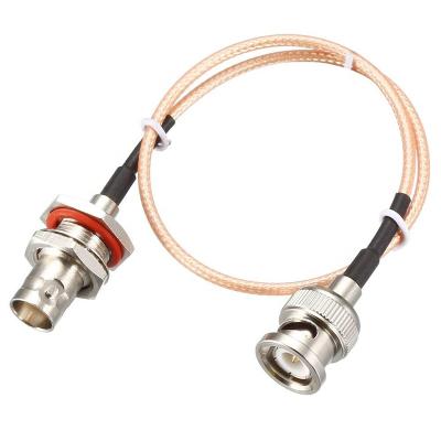 China SCCS Bulkhead Female 1feet 30cm BNC to BNC Male RG316 RF Coaxial Extension Cable 50 Ohm for Video Signals, CCTV, DVR, Camera for sale