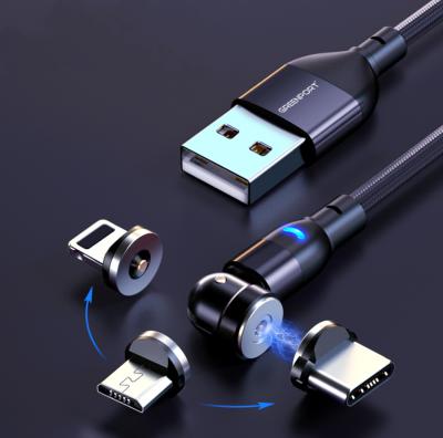 China Wholesale MP3/MP4 Player 1M/2M Magnetic USB Charger 3 in 1 Magnetic USB Data LED Mobile Phone Accessories Phone Charging Charger for sale