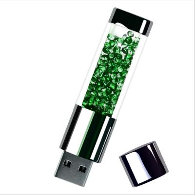 China Cheap crystal metal memory stick usb flash drive2.0 3.0 creative gift u disk 8gb16gb32gb for sale