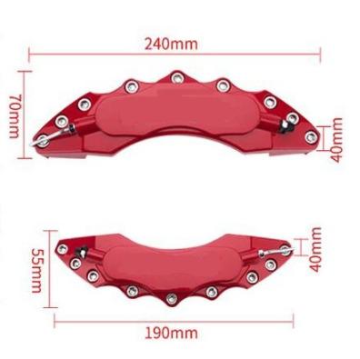 China F001 Ruian Plastic Universal Red Color 240mm Front Brake Caliper Plastic Cover for sale