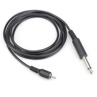 China Multimedia 6.35mm Mono Jack 90 Degree RCA Audio Cable for sale