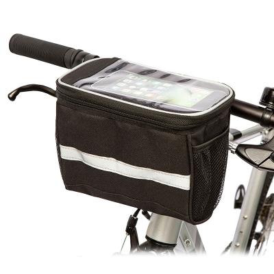 China SINO Outdoor Bicycle Handlebar Bag with Waterproof PVC Touch Screen Smartphone Bags for Cycling Front Cooler Bag RECYCLING for sale