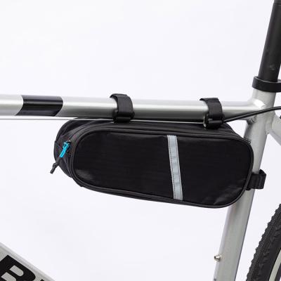 China SINO Logo Cycling Bike Top Tube Bag 100% Waterproof Bicycle Accessories Front Frame Bag With Reflective Custom Tape for sale