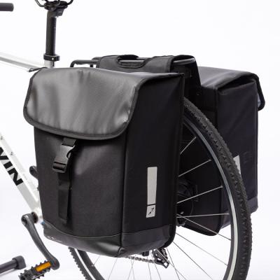 China SINO New Water Repellent Double Side Carry Rear Rack Bag Bike Accessories Bike Pannier Bag High Quality With Reflective Mark for sale