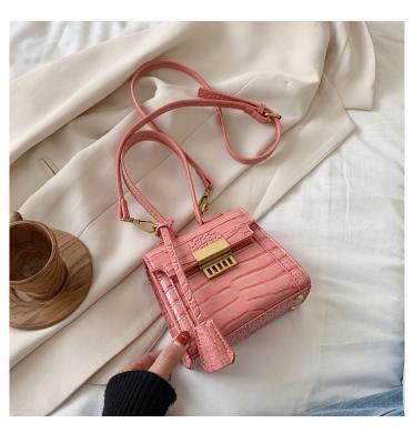 China Fashion 2020 Summer Stone Pattern PU Leather Shoulder Bag Small Mini Handbag Women for sale