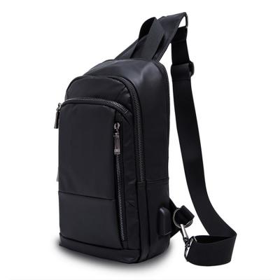 China Large Teenagers Polyester Sling Bag Single Backpack Twill Waterproof Nylon Cross Body Bag for sale