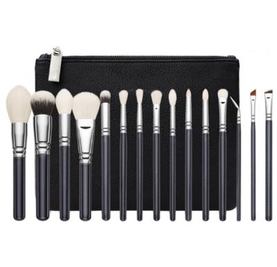 China 2019 High Quality 15pcs Cosmetics Makeup Brush Holder Mix Natural Wood Brush Kit Skin-Friendly Handle No Brand Makeup Brush Set for sale