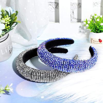 China Wholesale Glitter Crystal Headbands Bling Bling Hair Band Hair Accessories Rhinestone Rhinestone Ladies and Girls Designer Rhinestone for sale