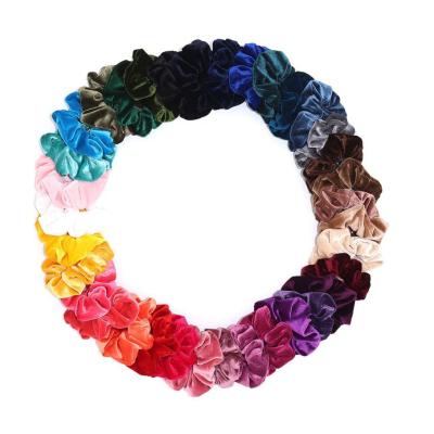 China Fashion Elastics Premium Hair Bands Scrunchy Women Girls Velvet Hair Scrunchies for sale