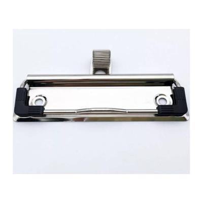 China Heavy Duty Metal Low Profile Metal Note Clip With Pen Holder for sale