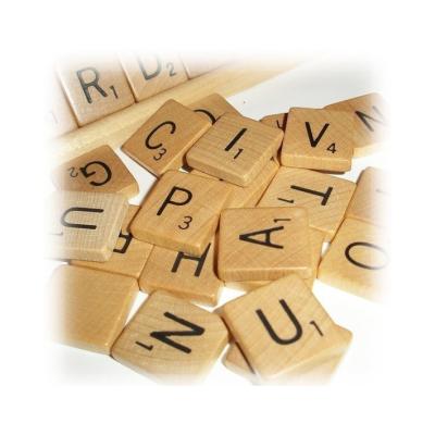 China Europe Vintage Alphabet Pendant Tiles Wooden Letter Tile for sale