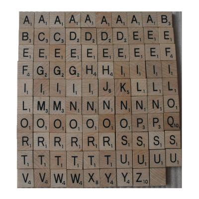 China Europe Good Quality Vintage Wooden Game Letter Tiles for sale