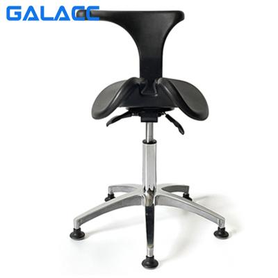 China Plastic Professional Salon Furniture 5 Legs 360 Degree Rotating Hydraulic Saddle Swivel Swivel Adjustable Rolling Dental Chair for sale