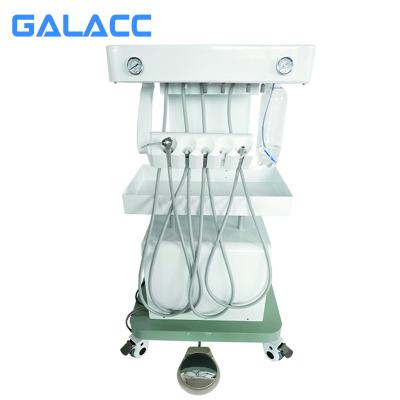 China Factory Price Metal Mobile Dental Chair Trolley With Air Compressor Portable Mobile Treatment Desk for sale