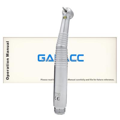 China Dental High Speed ​​E-Generator LED 3 Hole Handpiece Handpiece 4 Metal Push Button Optical Water Jet for sale