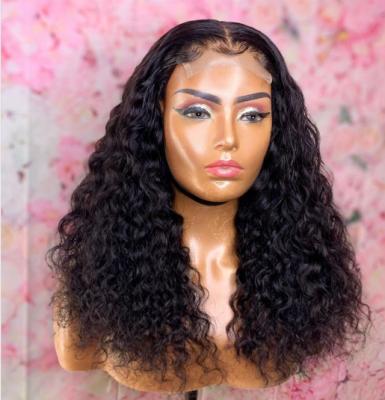 China New Products Jerry Curl Curly Cuticle Aligned Human Hair Wig Full Lace Wig With Baby Hair for sale