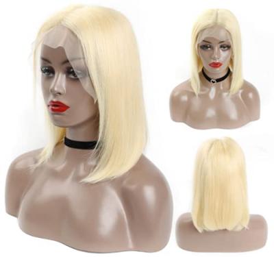 China Blonde Straight Bob Wigs Lace Front Hair For Women Color Hair Wigs 613 Bob Wig Short With Baby Hair for sale