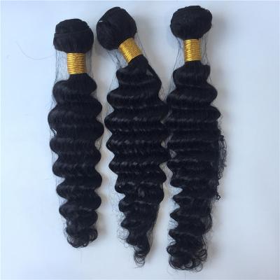 China Qingdao Alisa Hair Natural Color Deep Wave Hair Bundles for sale