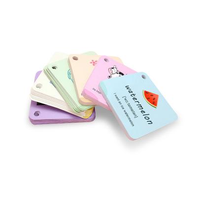 China Promotional Gifts Custom Reusable Sight Words Study Flash Learning Cards For Kids Education Paper Card Book for sale