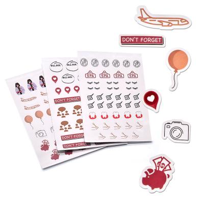 China Decorative Sticker Made in China Best Selling Cardboard Film Lamination Transfer Printing Planner Stickers for sale