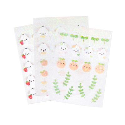 China High Quality Decorative Sticker Cardboard Film Lamin Transfer Print Planner PVC Stickers Wholesale for sale