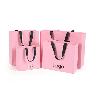 China Recycled Materials Cardboard Film Lamination Transfer Printing Paper Bag Gift Packaging Eco Friendly Luxury Packaging Shopping Bag for sale