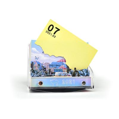 China Table Calendar Custom Design Cardboard Monthly Desk Calendar Anaglyph Printing Custom Logo Printing Table Desk Calendar 2022 for sale